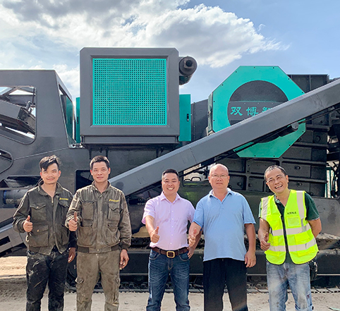 廣東佛山移動(dòng)顎式破碎站，處理建筑垃圾省心省力